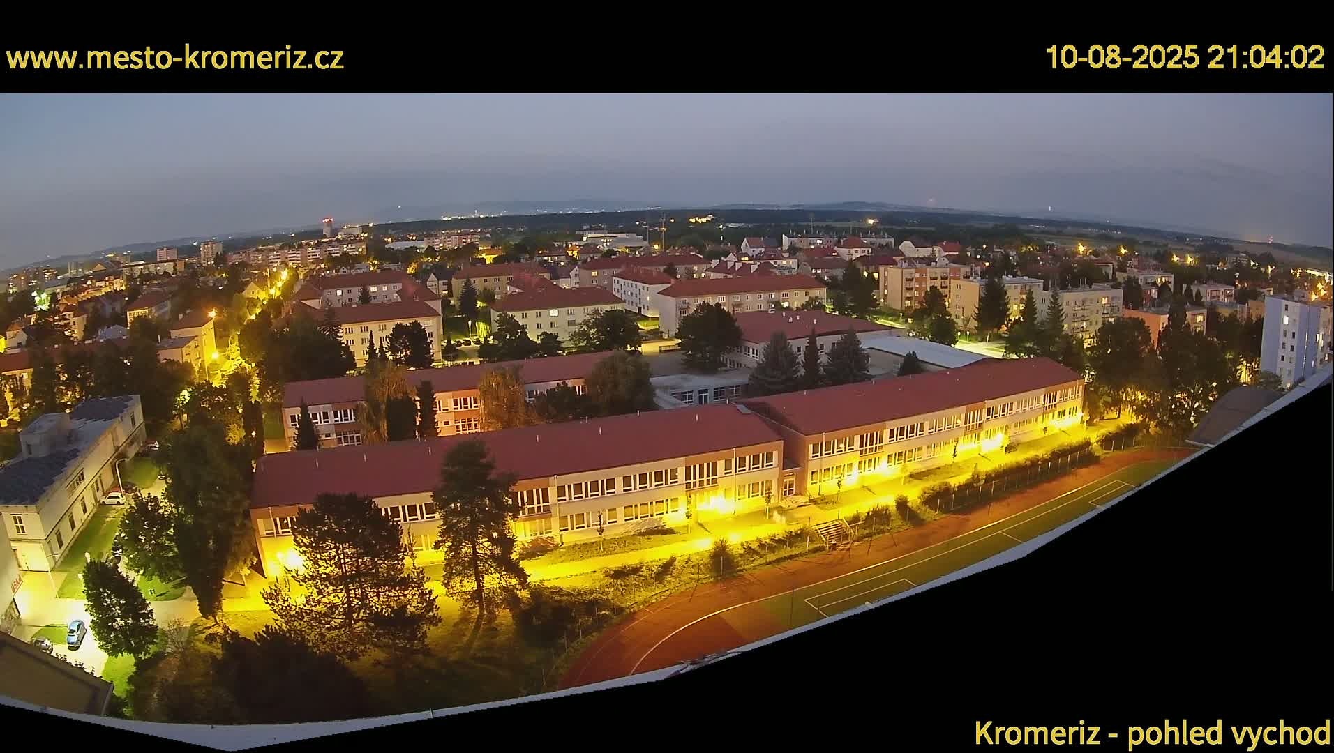 Kroměříž  East View Skyline Live Cam - Kromeriz, Zlin, Czechia
