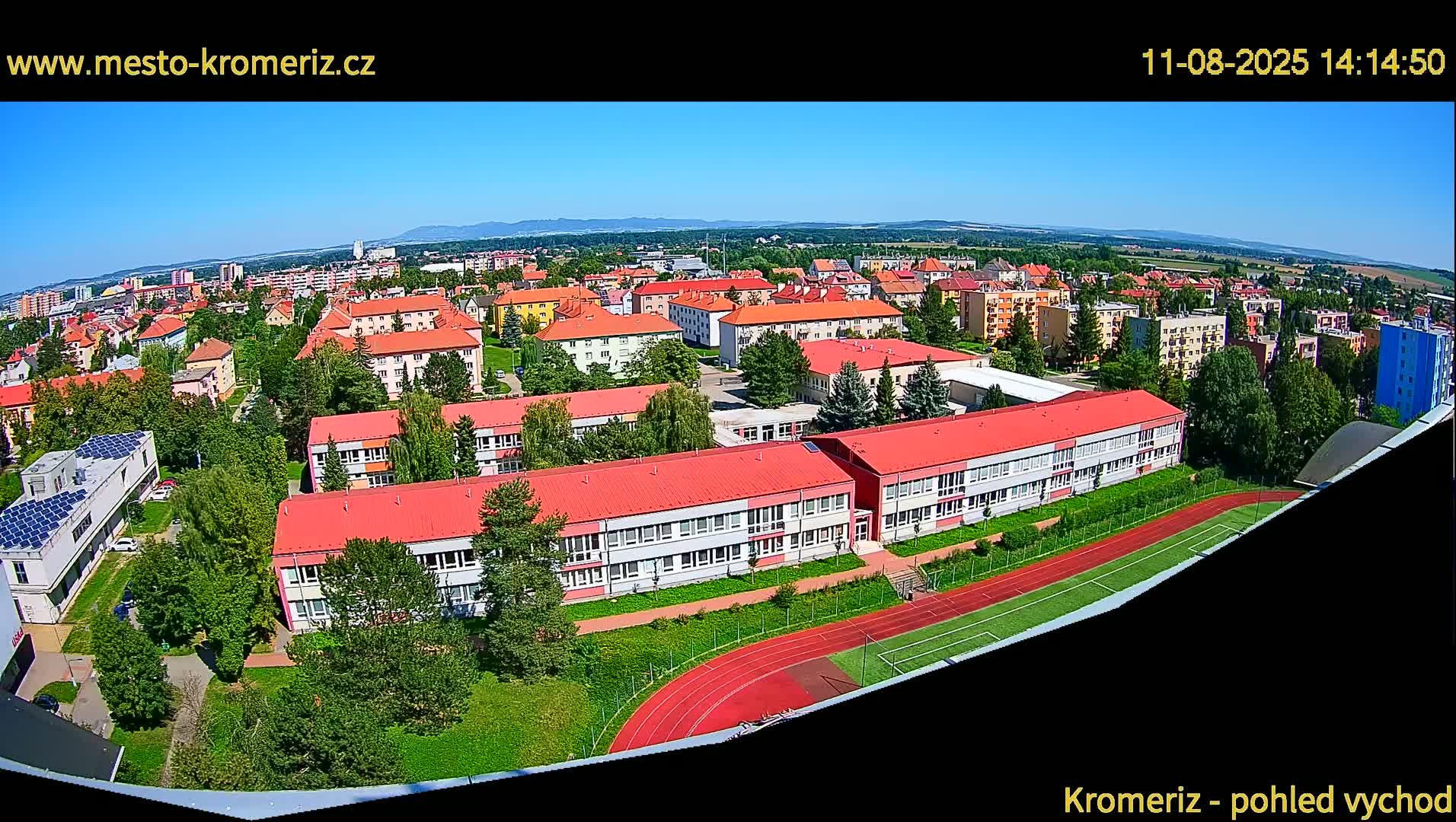 Kroměříž  East View Skyline Live Cam - Kromeriz, Zlin, Czechia