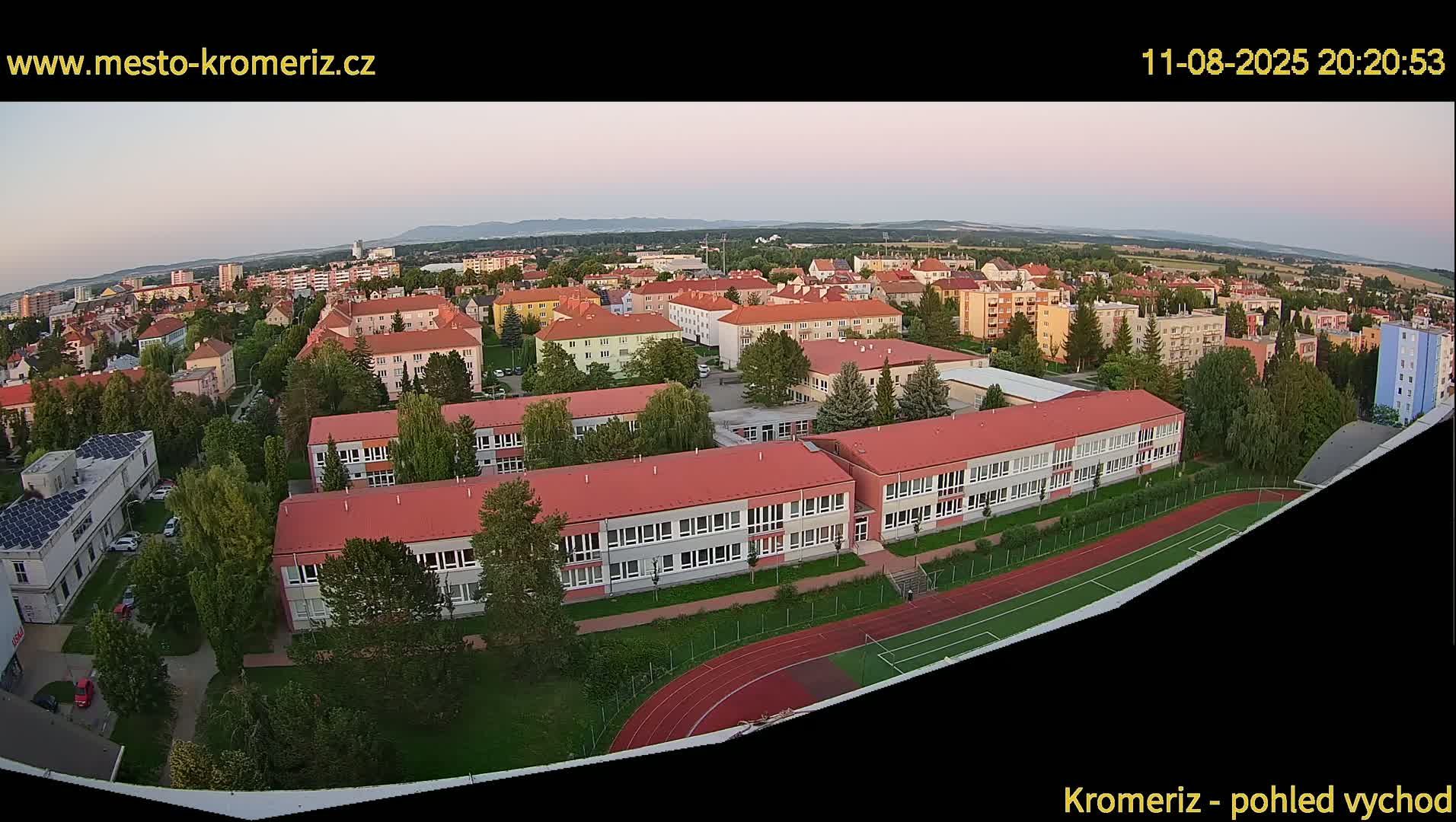 Kroměříž  East View Skyline Live Cam - Kromeriz, Zlin, Czechia