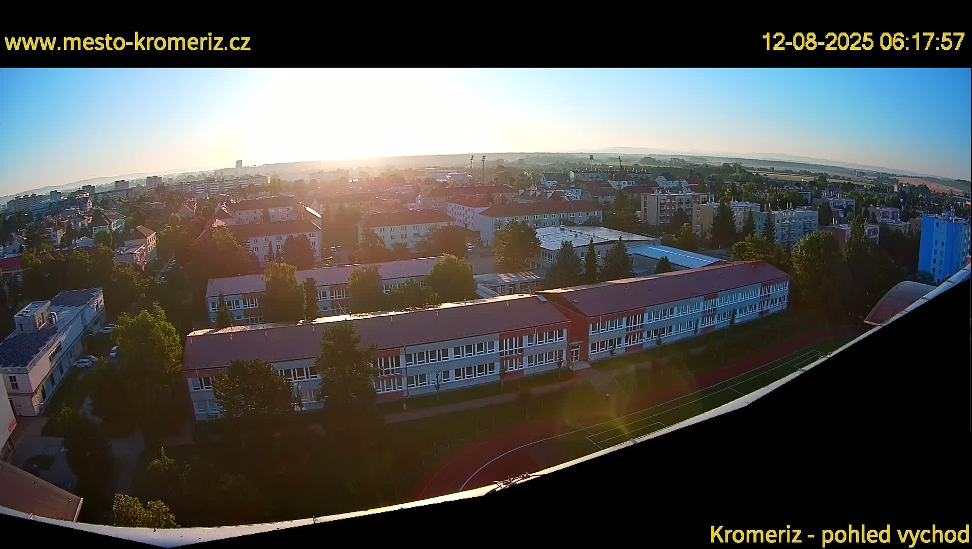 Kroměříž  East View Skyline Live Cam - Kromeriz, Zlin, Czechia