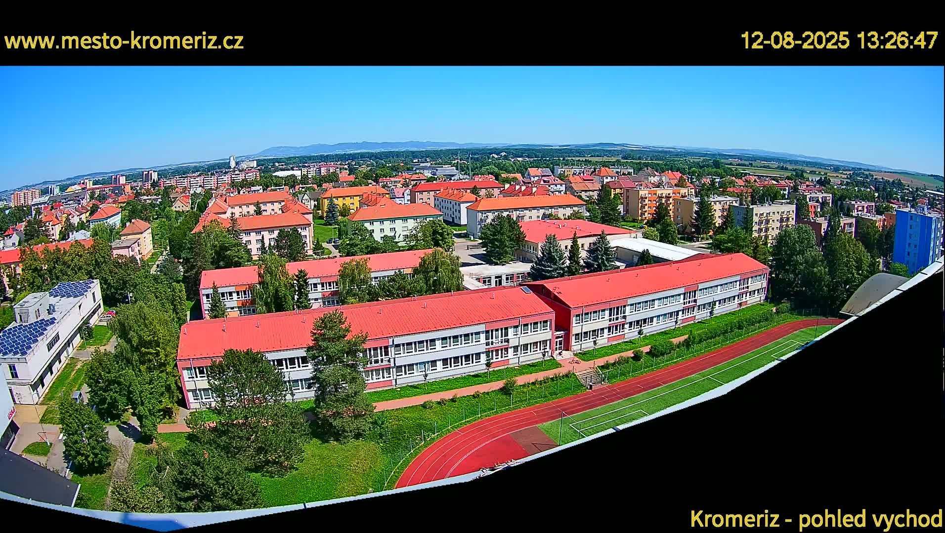 Kroměříž  East View Skyline Live Cam - Kromeriz, Zlin, Czechia