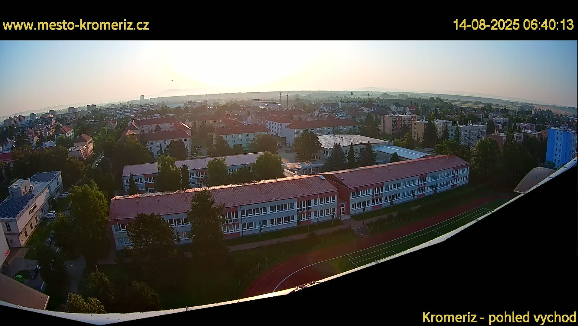 Kroměříž  East View Skyline Live Cam - Kromeriz, Zlin, Czechia