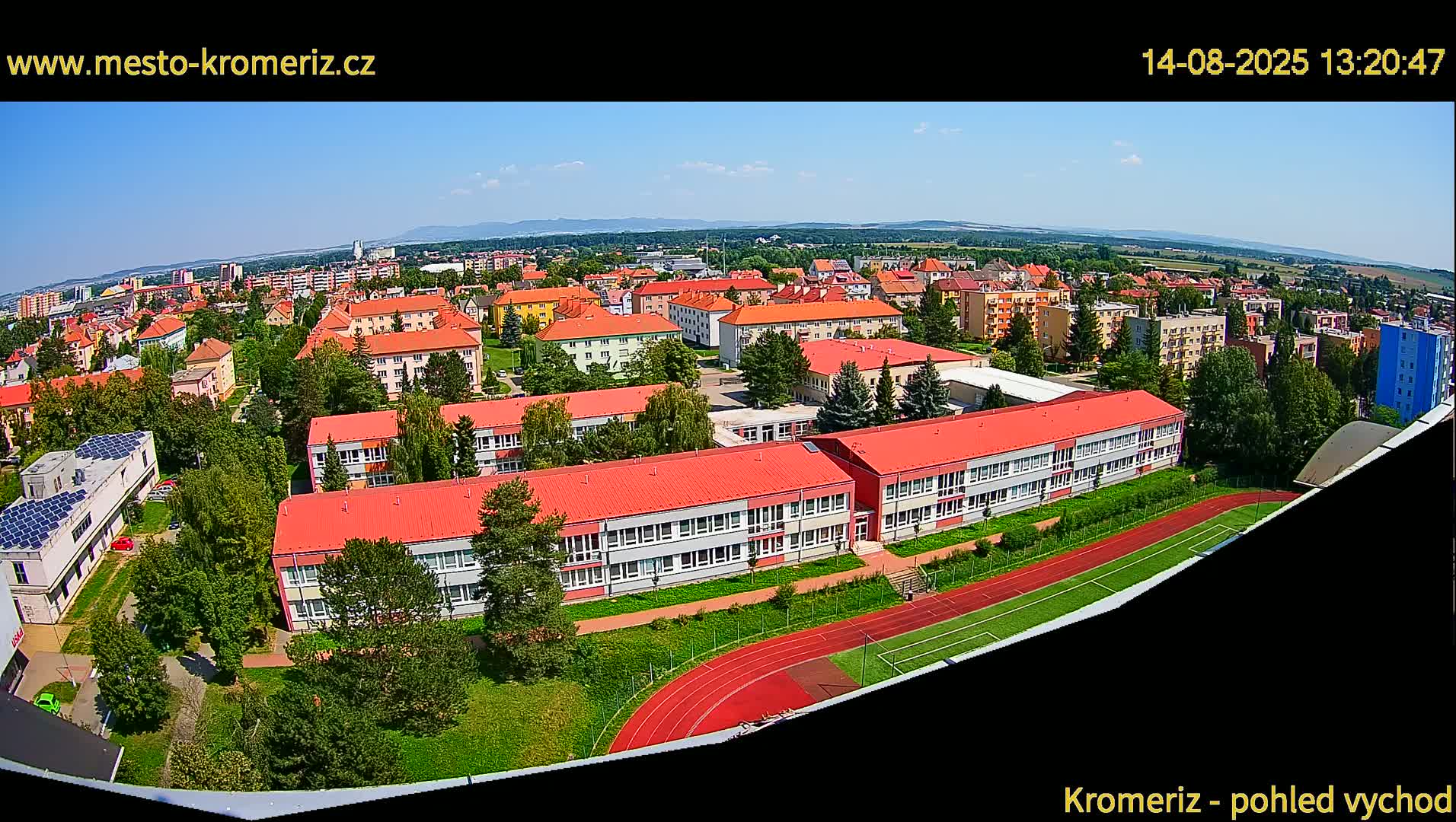 Kroměříž  East View Skyline Live Cam - Kromeriz, Zlin, Czechia