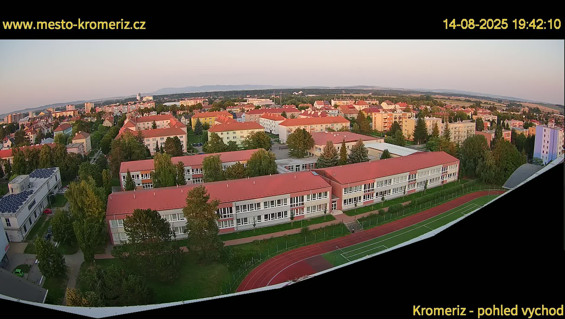 Kroměříž  East View Skyline Live Cam - Kromeriz, Zlin, Czechia