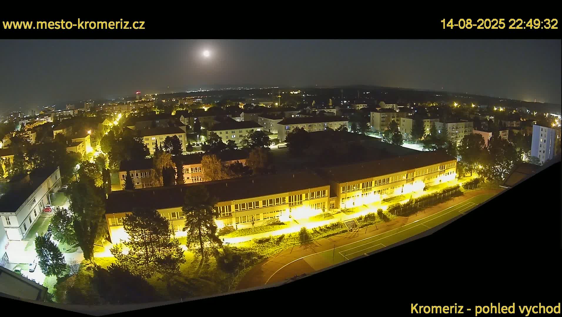 Kroměříž  East View Skyline Live Cam - Kromeriz, Zlin, Czechia