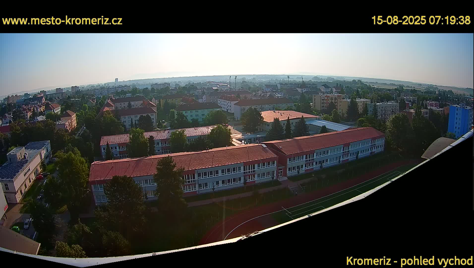 Kroměříž  East View Skyline Live Cam - Kromeriz, Zlin, Czechia