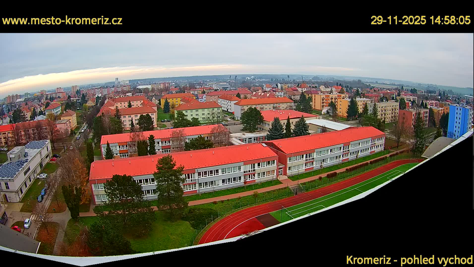 Kroměříž  East View Skyline Live Cam - Kromeriz, Zlin, Czechia