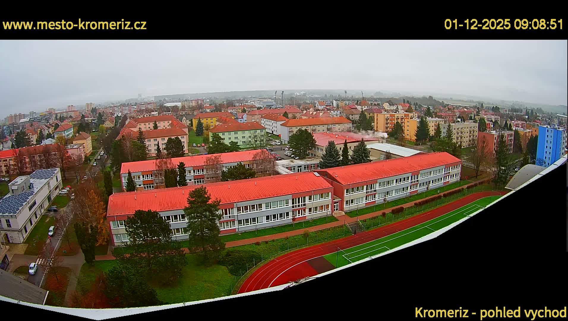 Kroměříž  East View Skyline Live Cam - Kromeriz, Zlin, Czechia