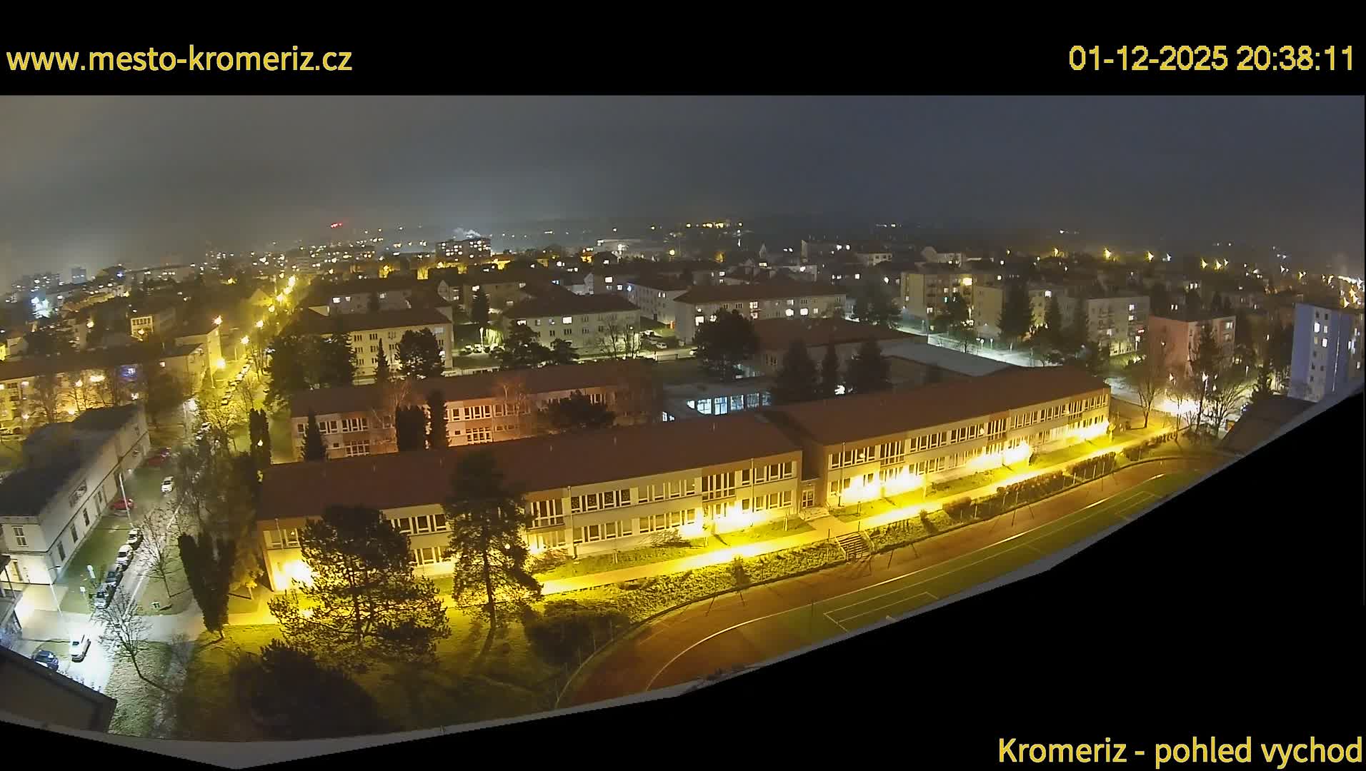 Kroměříž  East View Skyline Live Cam - Kromeriz, Zlin, Czechia