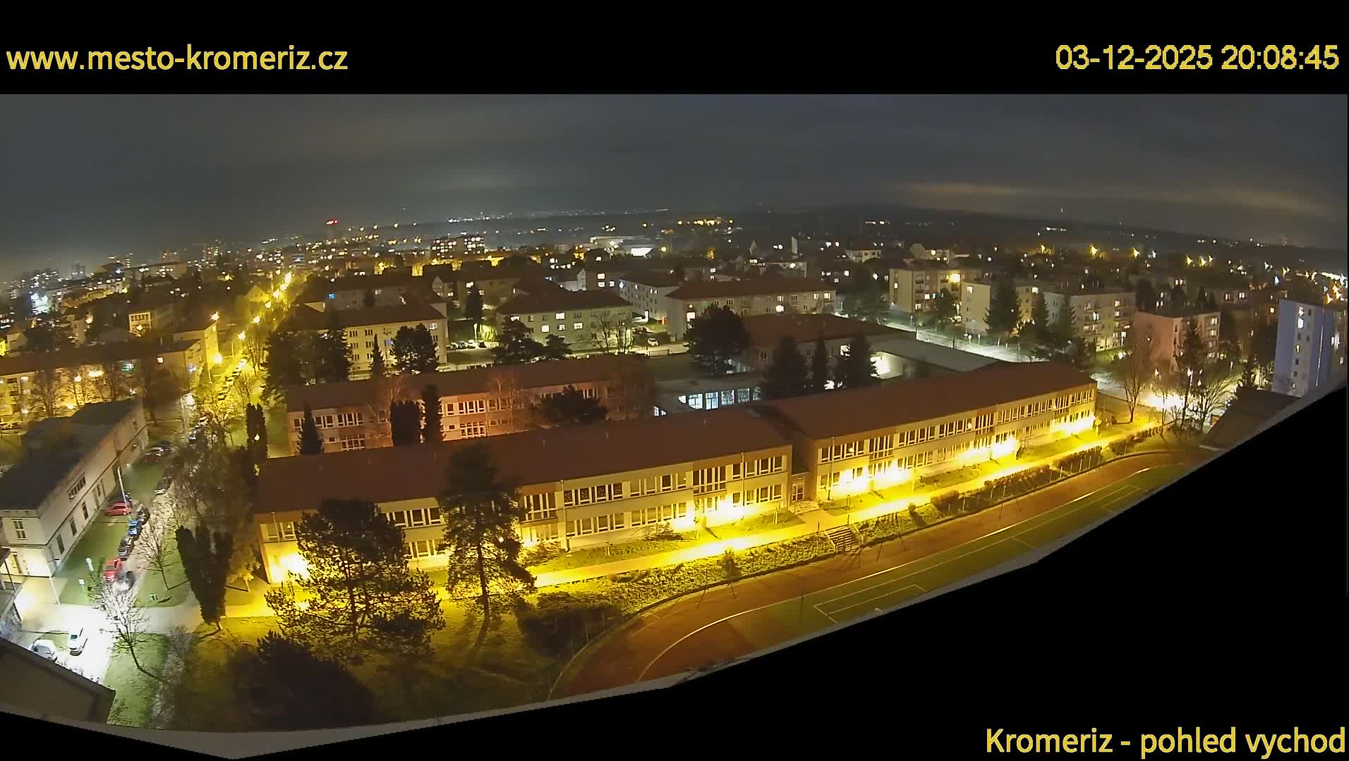 Kroměříž  East View Skyline Live Cam - Kromeriz, Zlin, Czechia