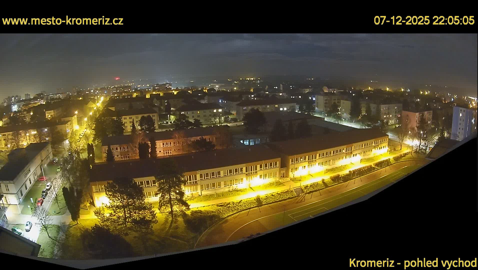 Kroměříž  East View Skyline Live Cam - Kromeriz, Zlin, Czechia