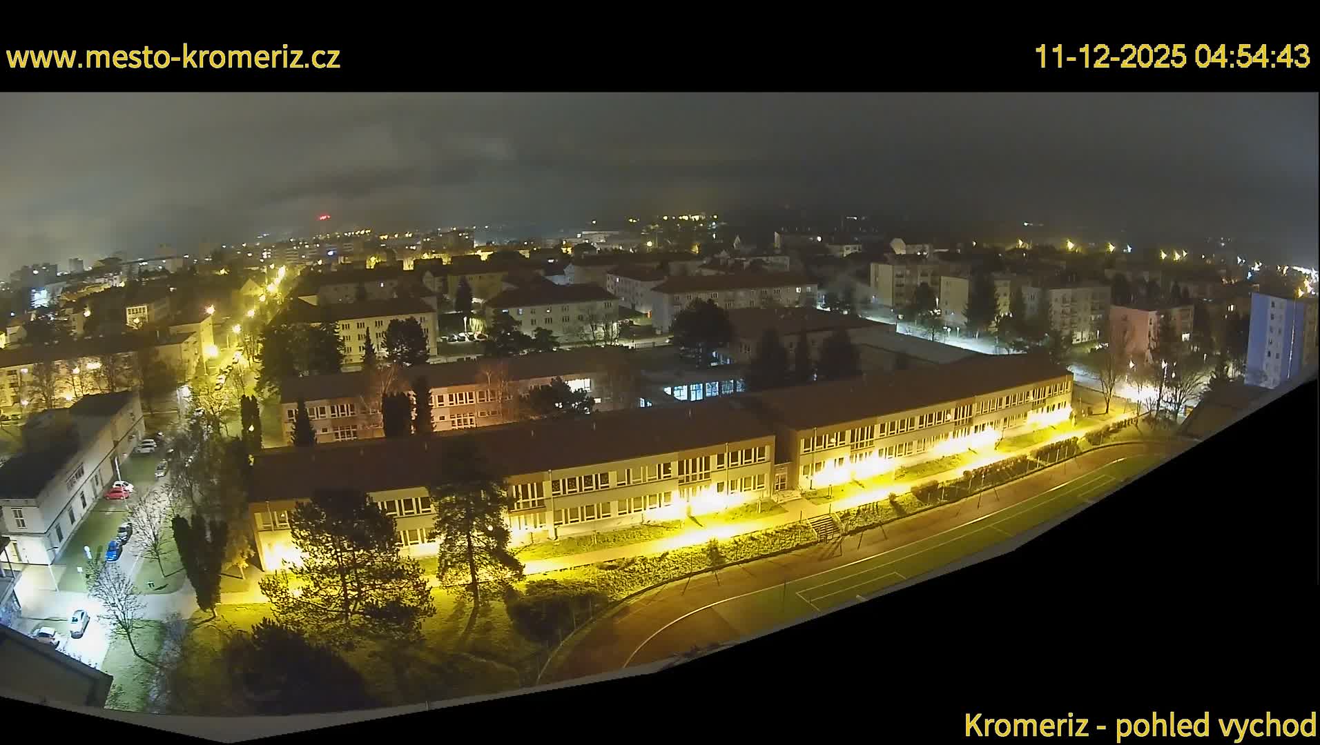Kroměříž  East View Skyline Live Cam - Kromeriz, Zlin, Czechia