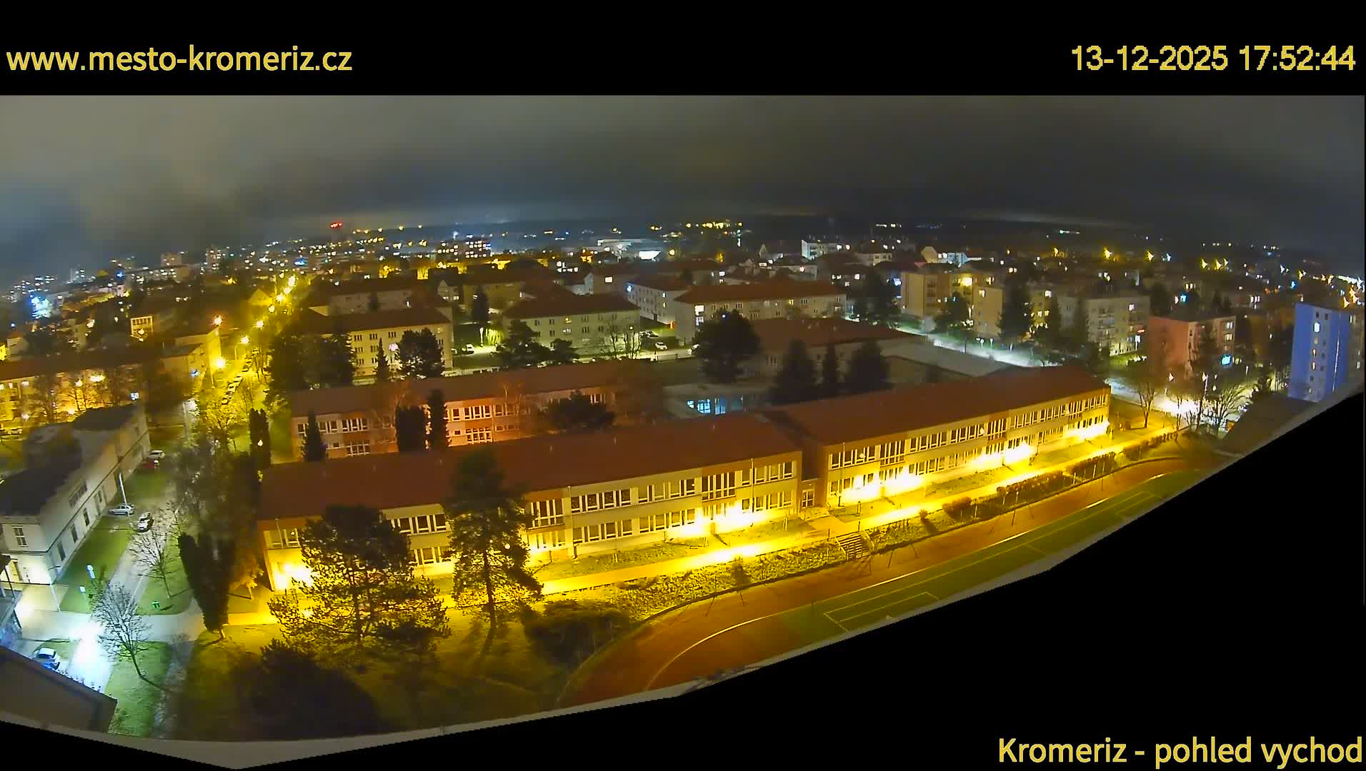 Kroměříž  East View Skyline Live Cam - Kromeriz, Zlin, Czechia