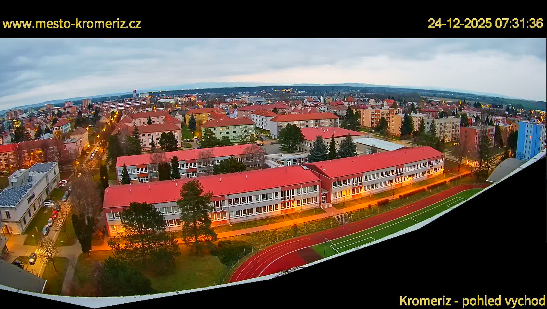 Kroměříž  East View Skyline Live Cam - Kromeriz, Zlin, Czechia