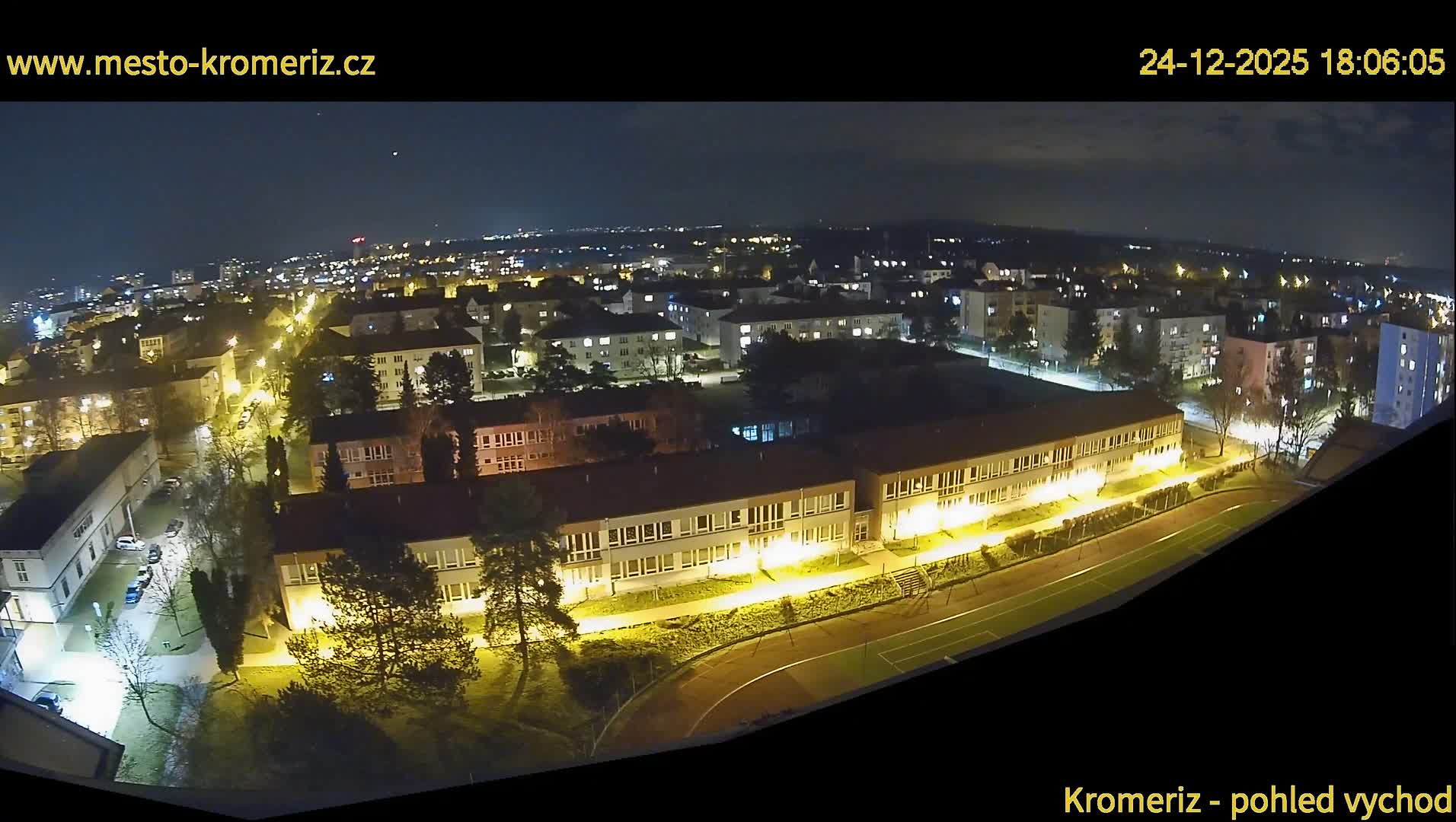 Kroměříž  East View Skyline Live Cam - Kromeriz, Zlin, Czechia