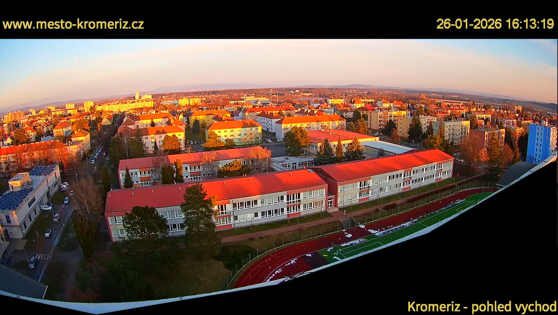Kroměříž  East View Skyline Live Cam - Kromeriz, Zlin, Czechia