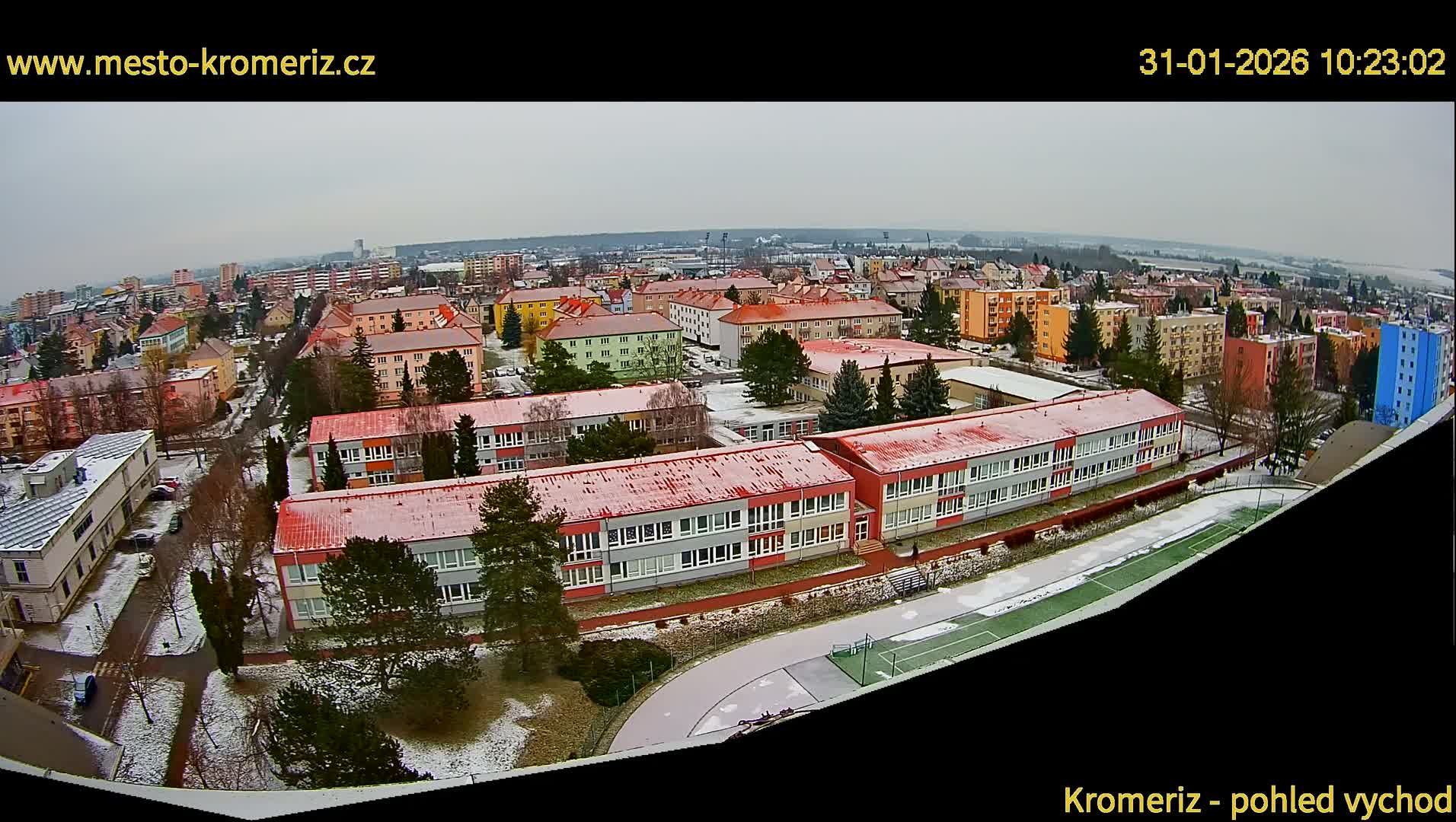 Kroměříž  East View Skyline Live Cam - Kromeriz, Zlin, Czechia