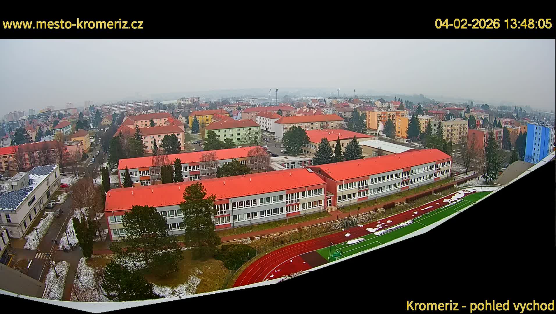 Kroměříž  East View Skyline Live Cam - Kromeriz, Zlin, Czechia