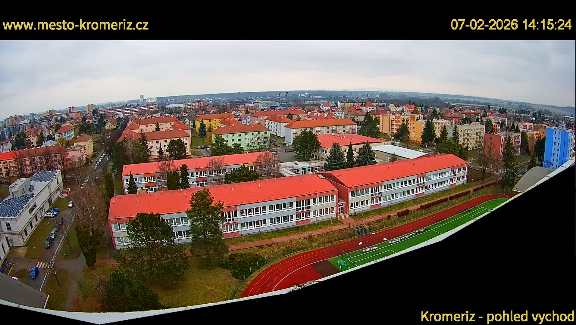 Kroměříž  East View Skyline Live Cam - Kromeriz, Zlin, Czechia