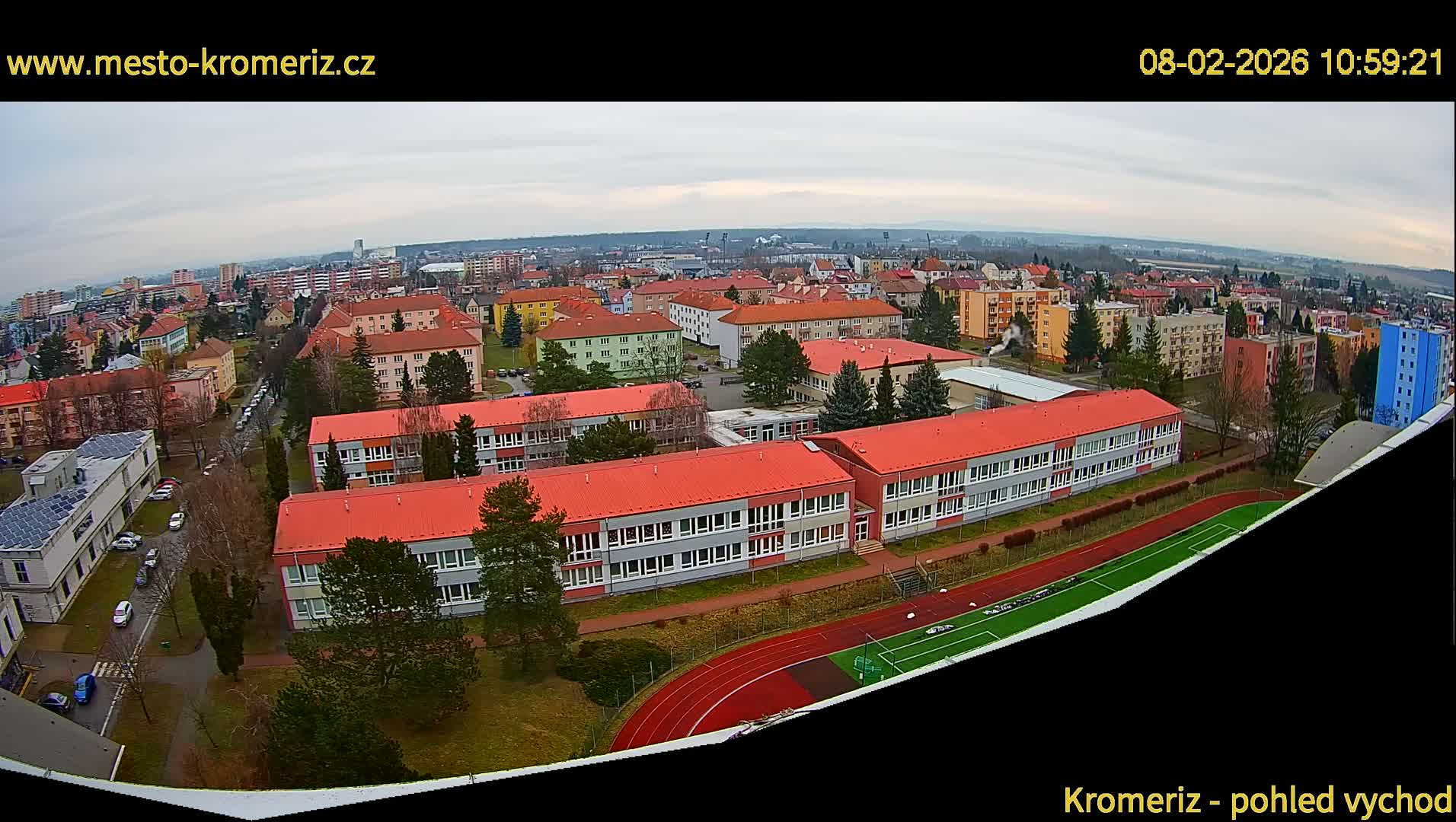 Kroměříž  East View Skyline Live Cam - Kromeriz, Zlin, Czechia