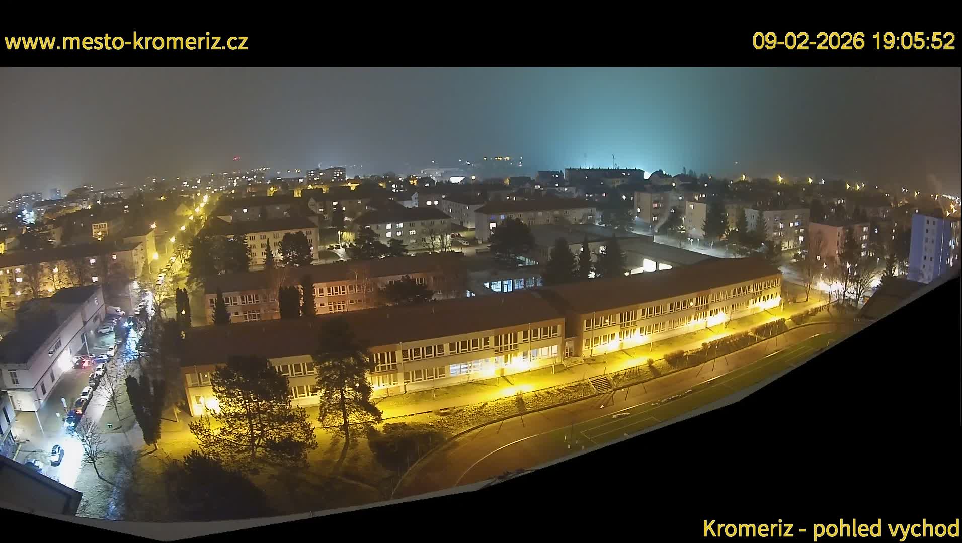 Kroměříž  East View Skyline Live Cam - Kromeriz, Zlin, Czechia