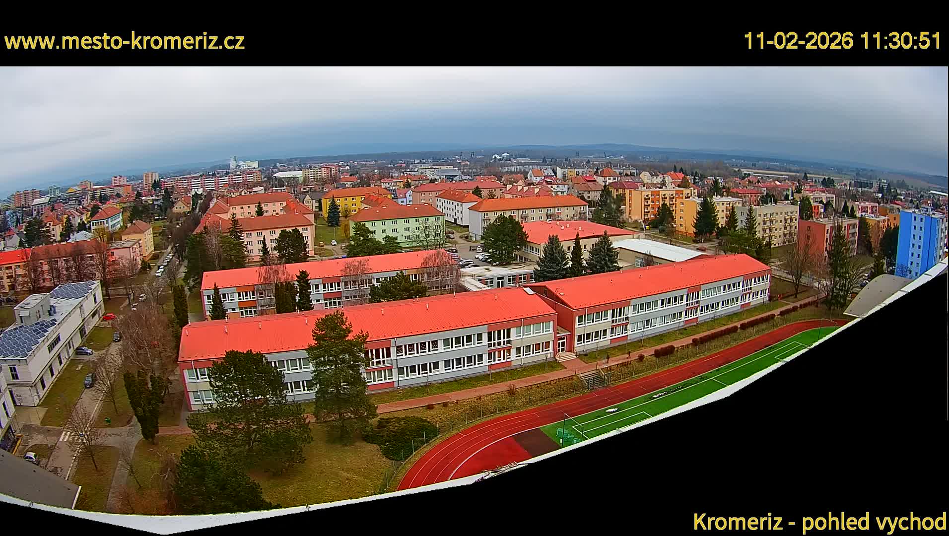 Kroměříž  East View Skyline Live Cam - Kromeriz, Zlin, Czechia
