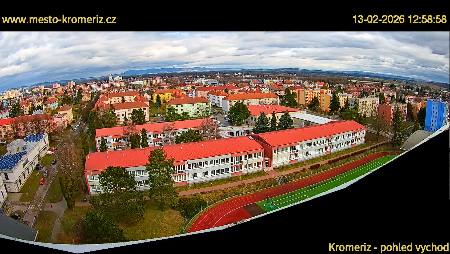 Kroměříž  East View Skyline Live Cam - Kromeriz, Zlin, Czechia