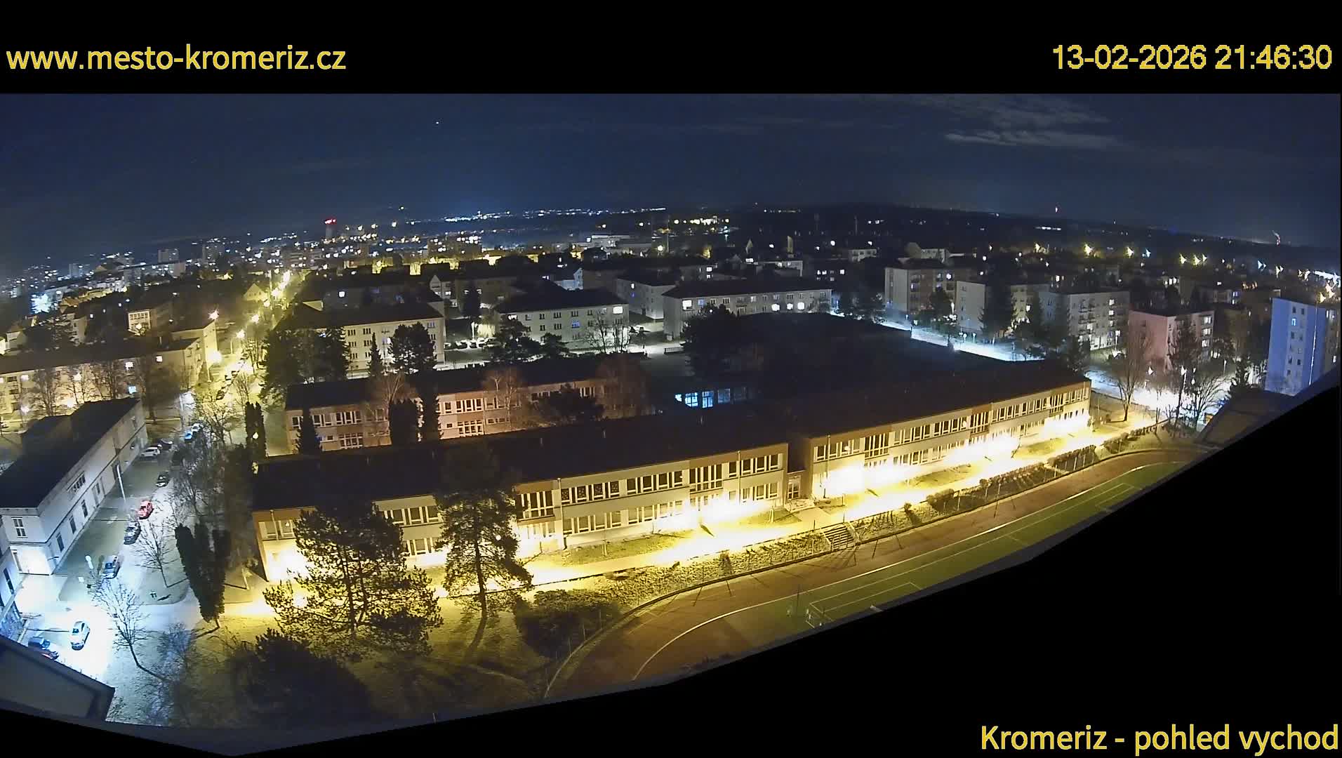 Kroměříž  East View Skyline Live Cam - Kromeriz, Zlin, Czechia