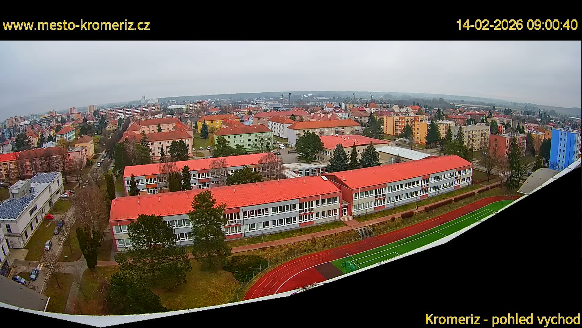 Kroměříž  East View Skyline Live Cam - Kromeriz, Zlin, Czechia