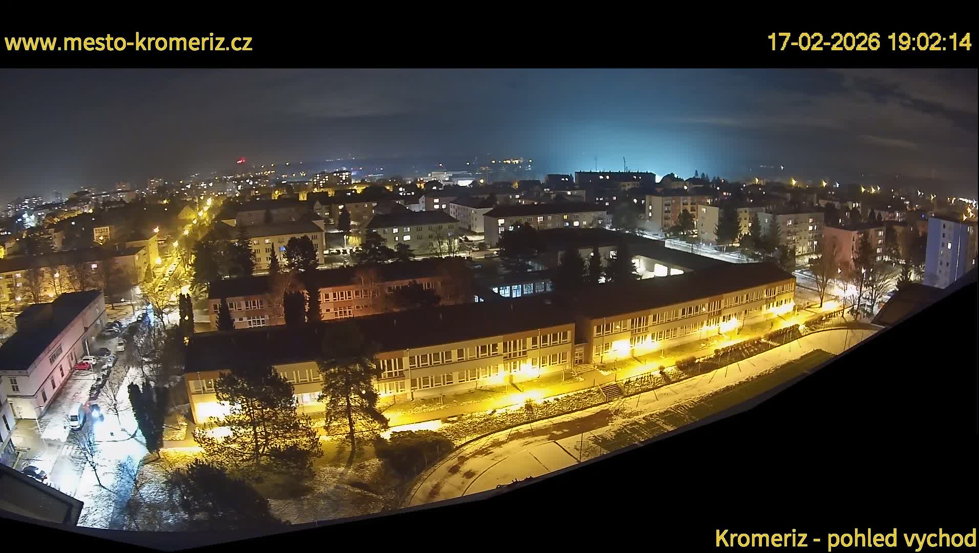 Kroměříž  East View Skyline Live Cam - Kromeriz, Zlin, Czechia