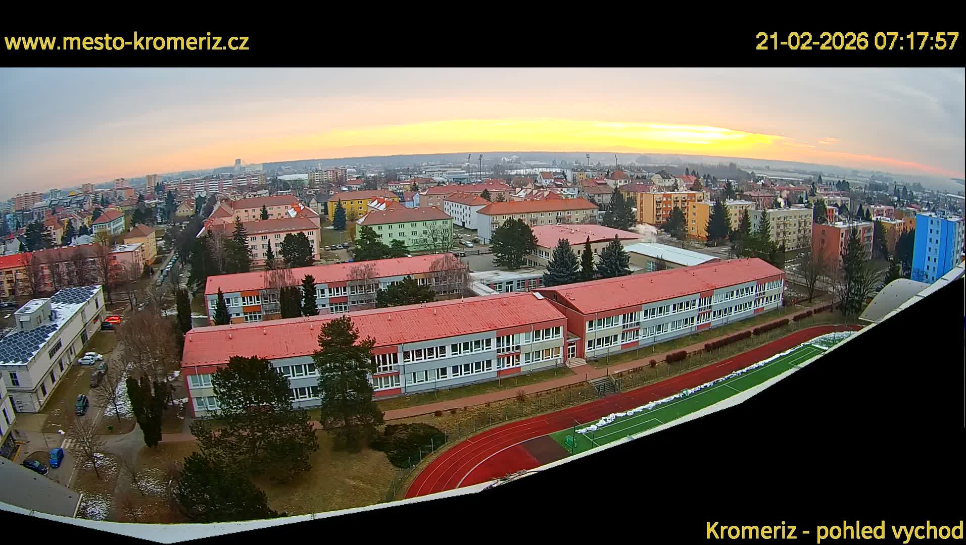 Kroměříž  East View Skyline Live Cam - Kromeriz, Zlin, Czechia