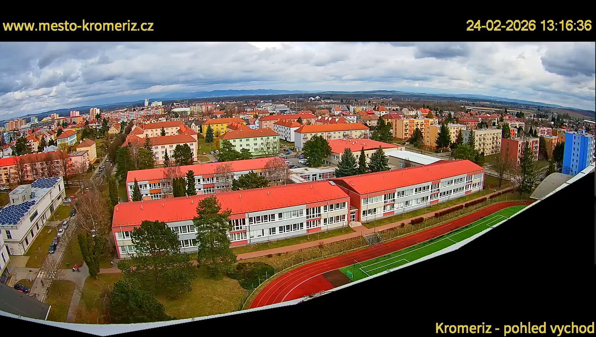 Kroměříž  East View Skyline Live Cam - Kromeriz, Zlin, Czechia