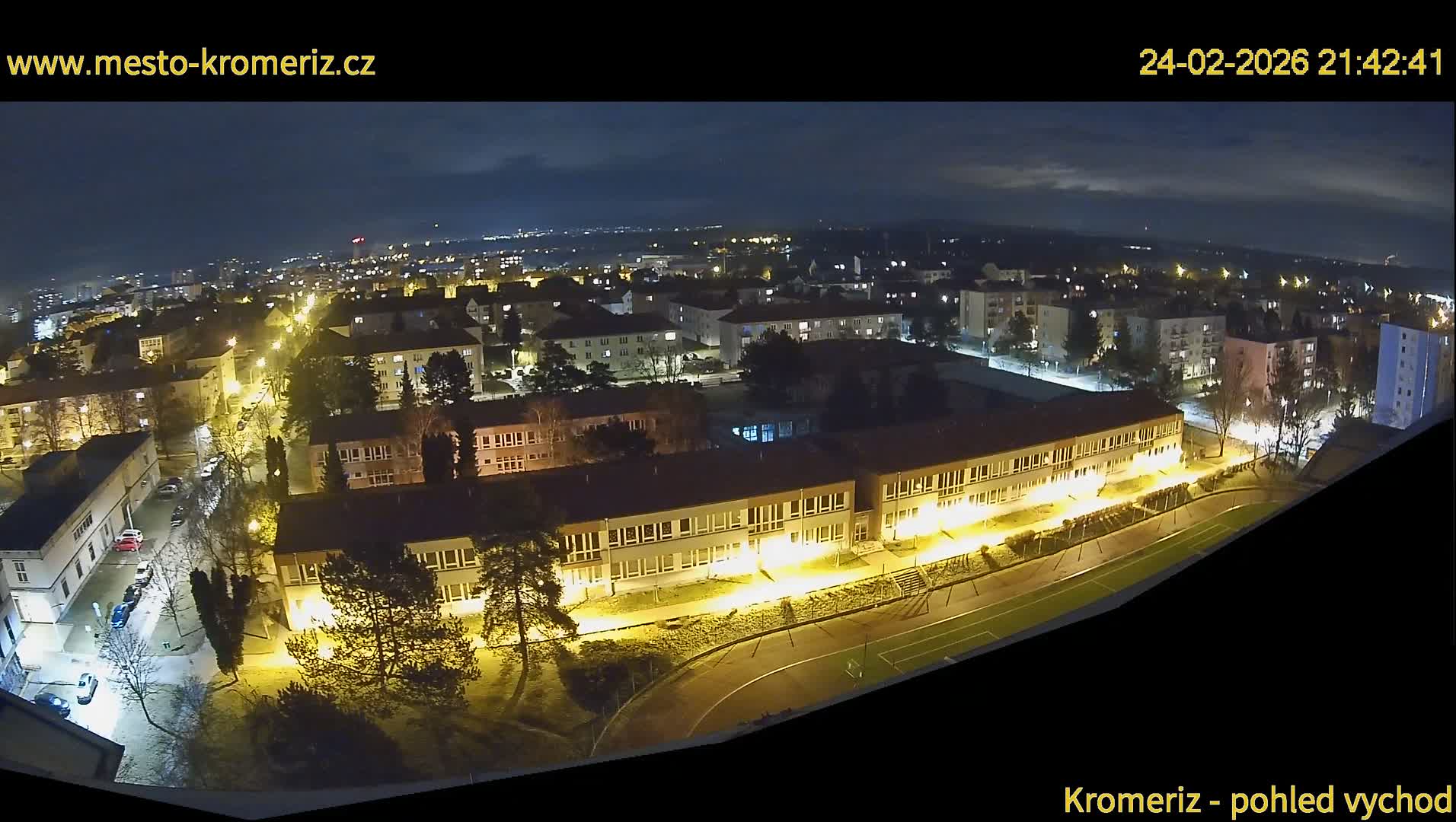 Kroměříž  East View Skyline Live Cam - Kromeriz, Zlin, Czechia