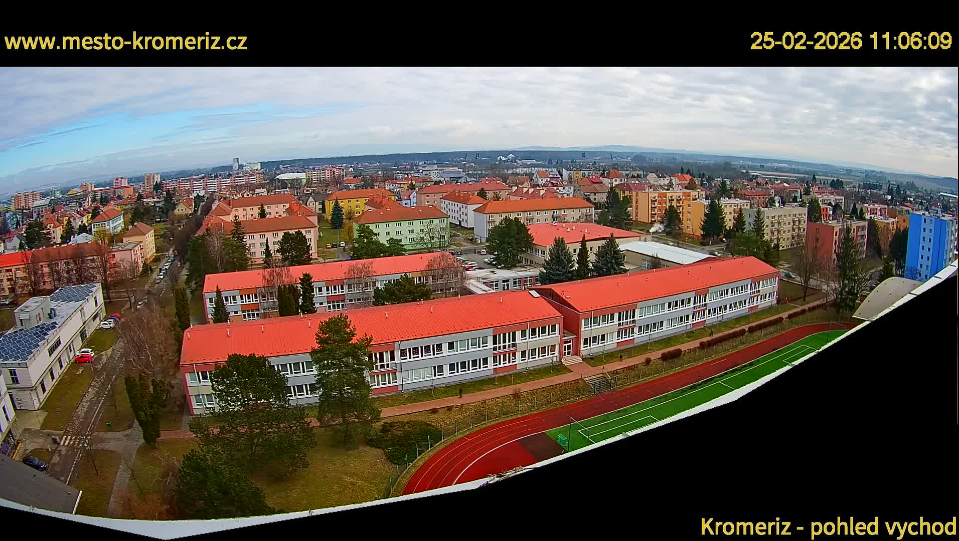 Kroměříž  East View Skyline Live Cam - Kromeriz, Zlin, Czechia