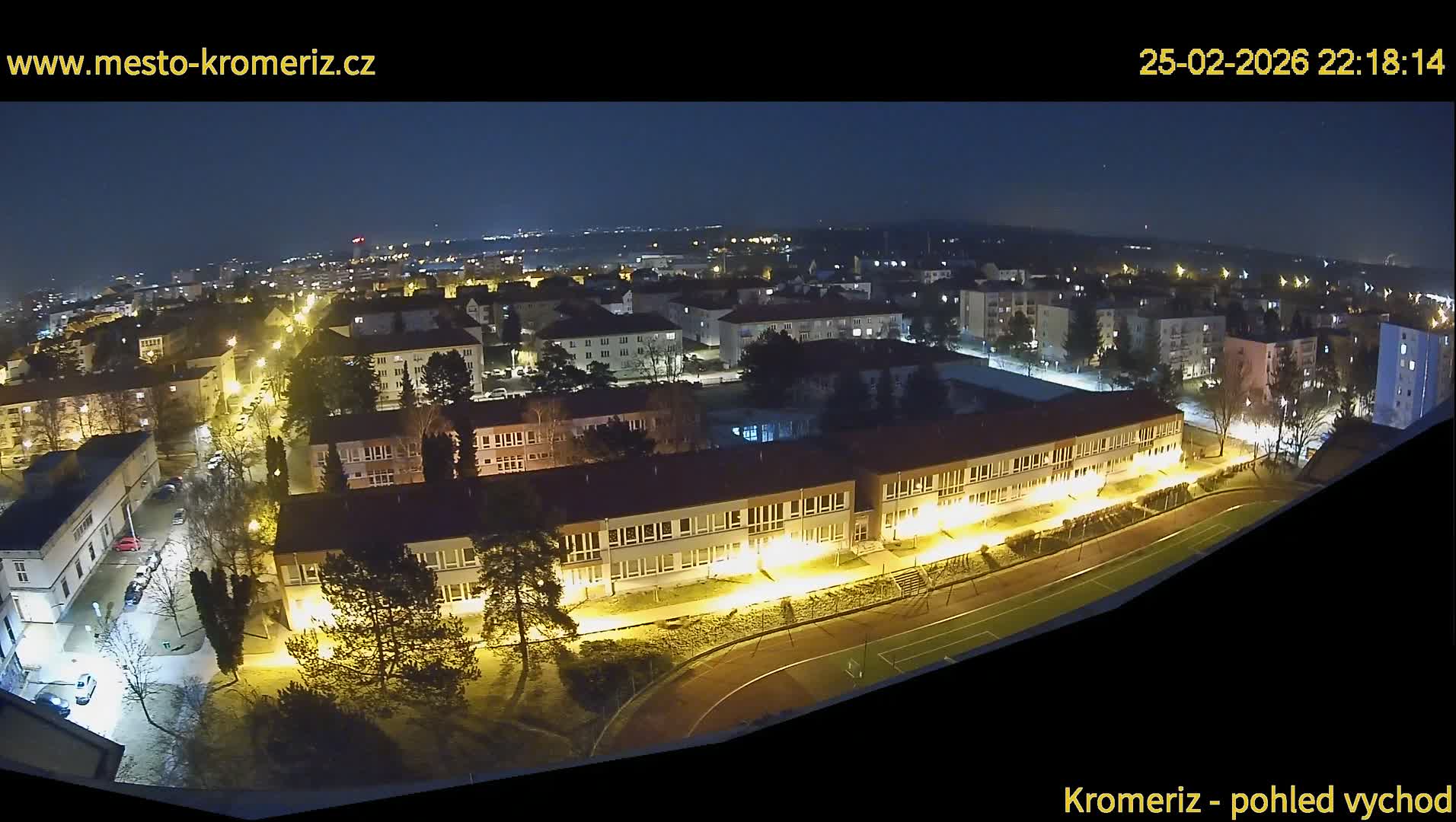 Kroměříž  East View Skyline Live Cam - Kromeriz, Zlin, Czechia