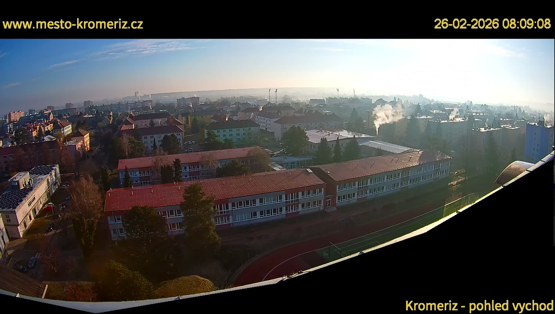 Kroměříž  East View Skyline Live Cam - Kromeriz, Zlin, Czechia
