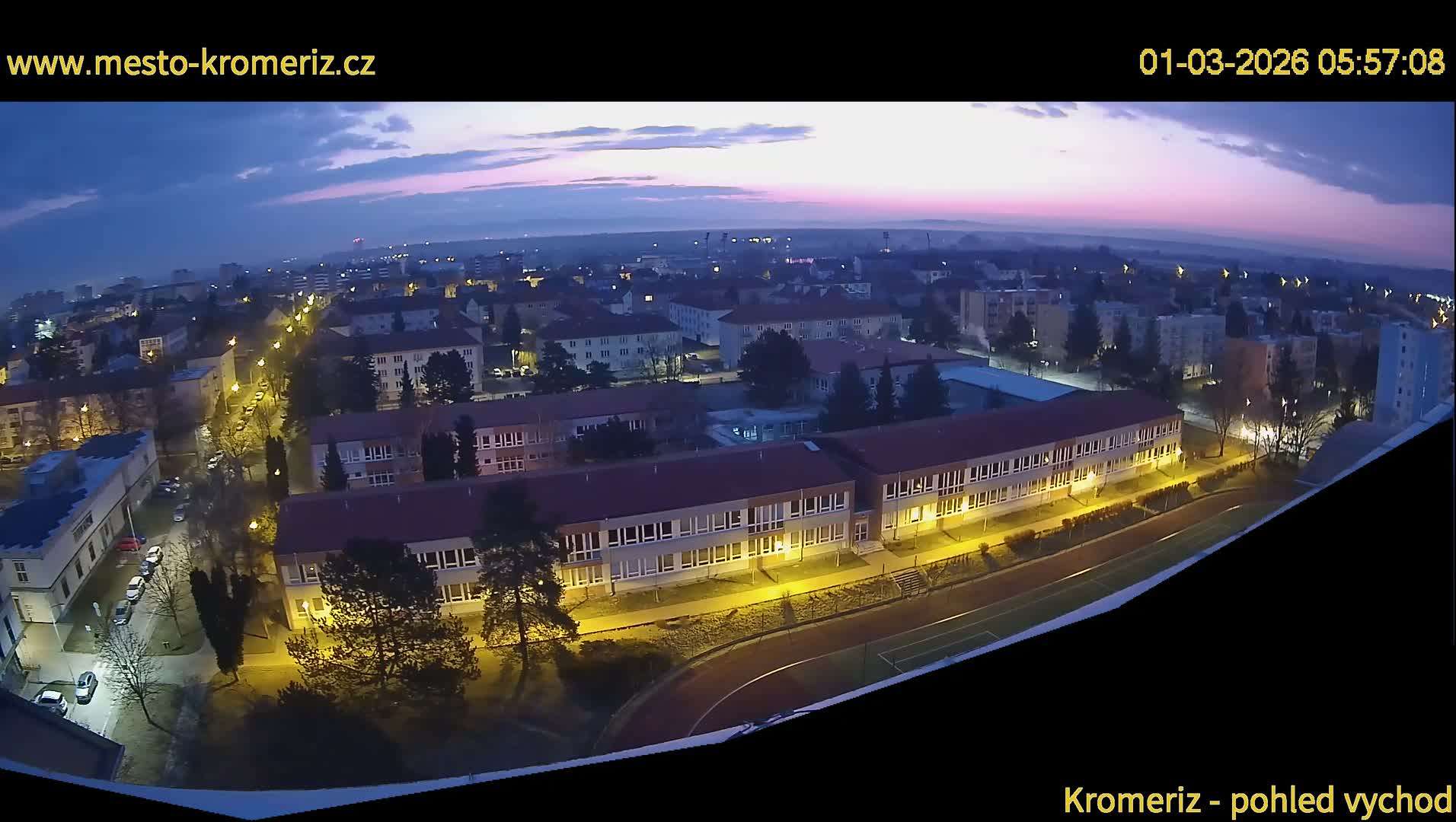 Kroměříž  East View Skyline Live Cam - Kromeriz, Zlin, Czechia