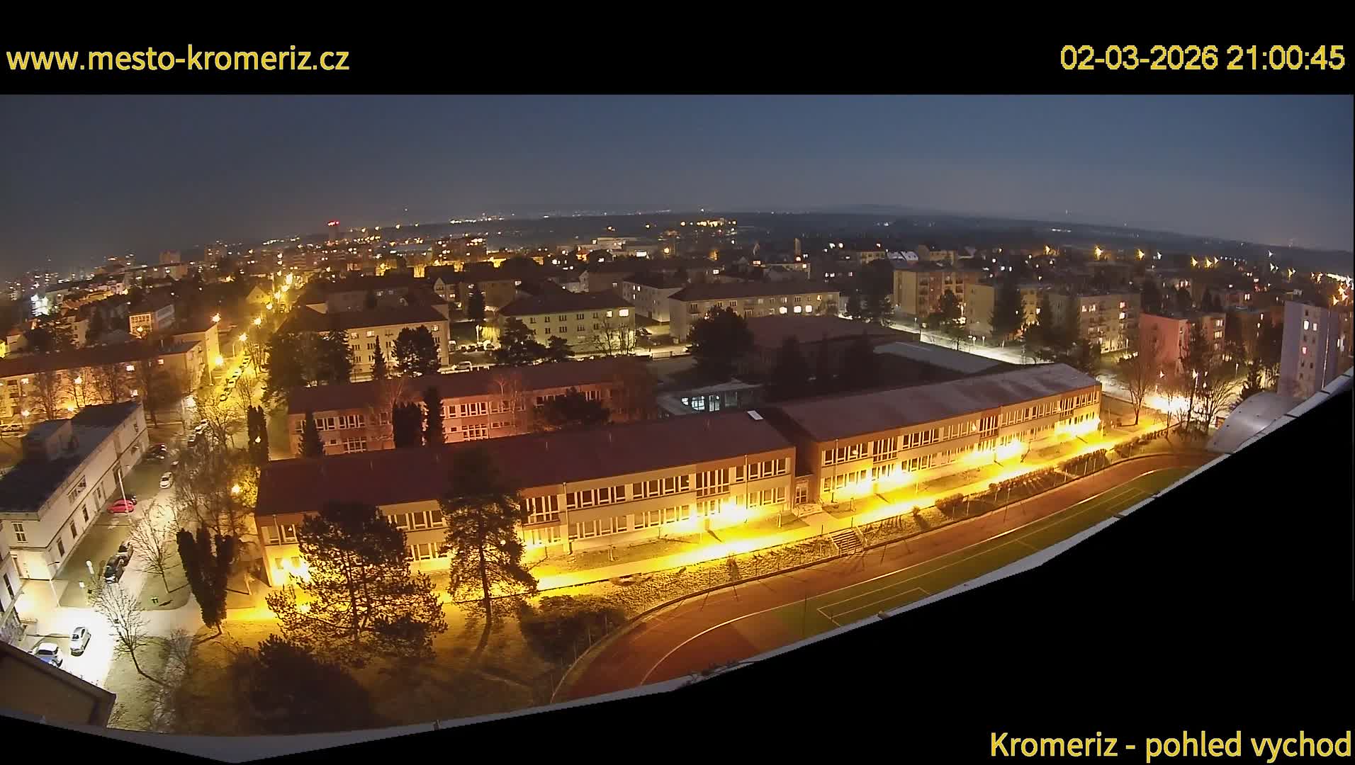 Kroměříž  East View Skyline Live Cam - Kromeriz, Zlin, Czechia