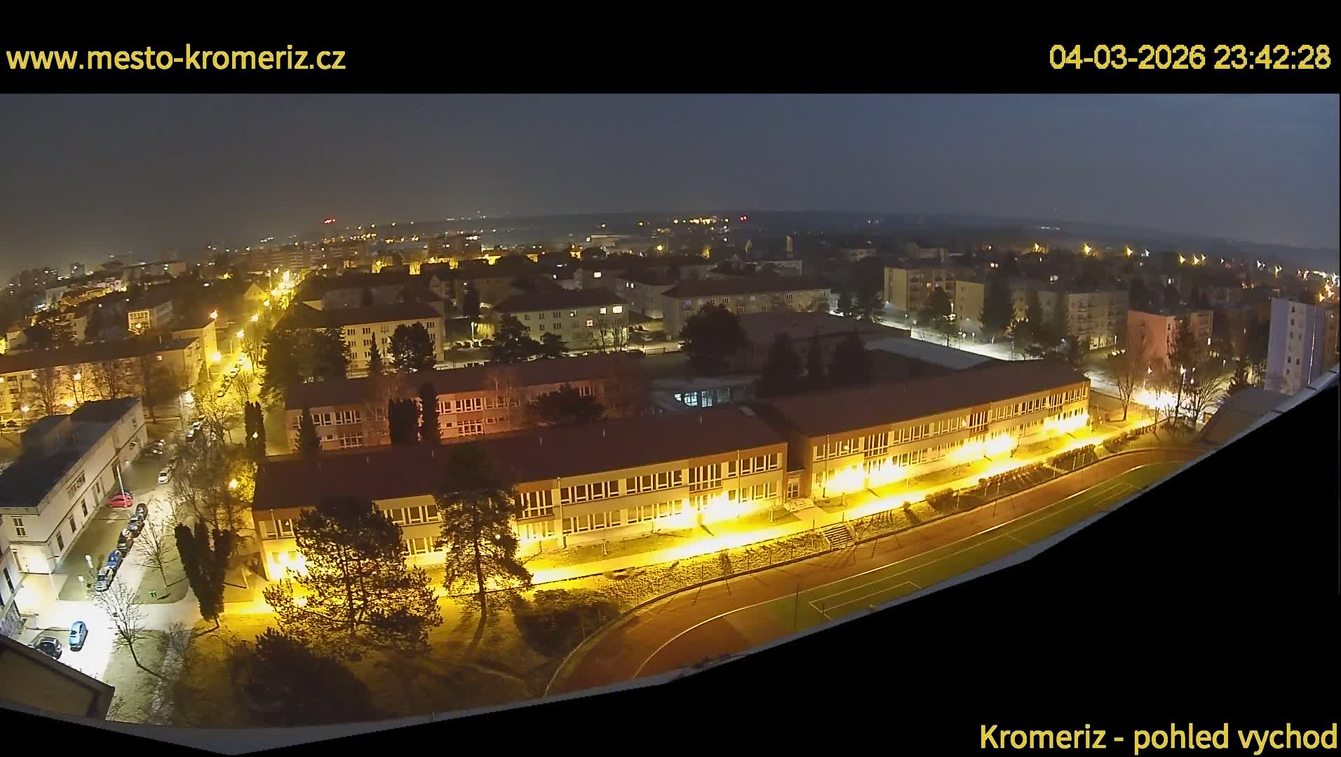 Kroměříž  East View Skyline Live Cam - Kromeriz, Zlin, Czechia