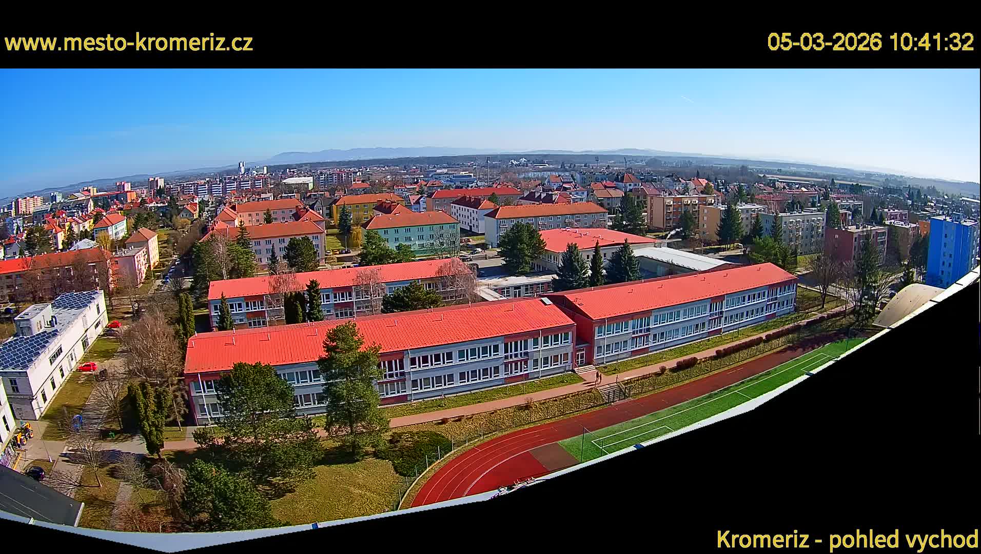 Kroměříž  East View Skyline Live Cam - Kromeriz, Zlin, Czechia