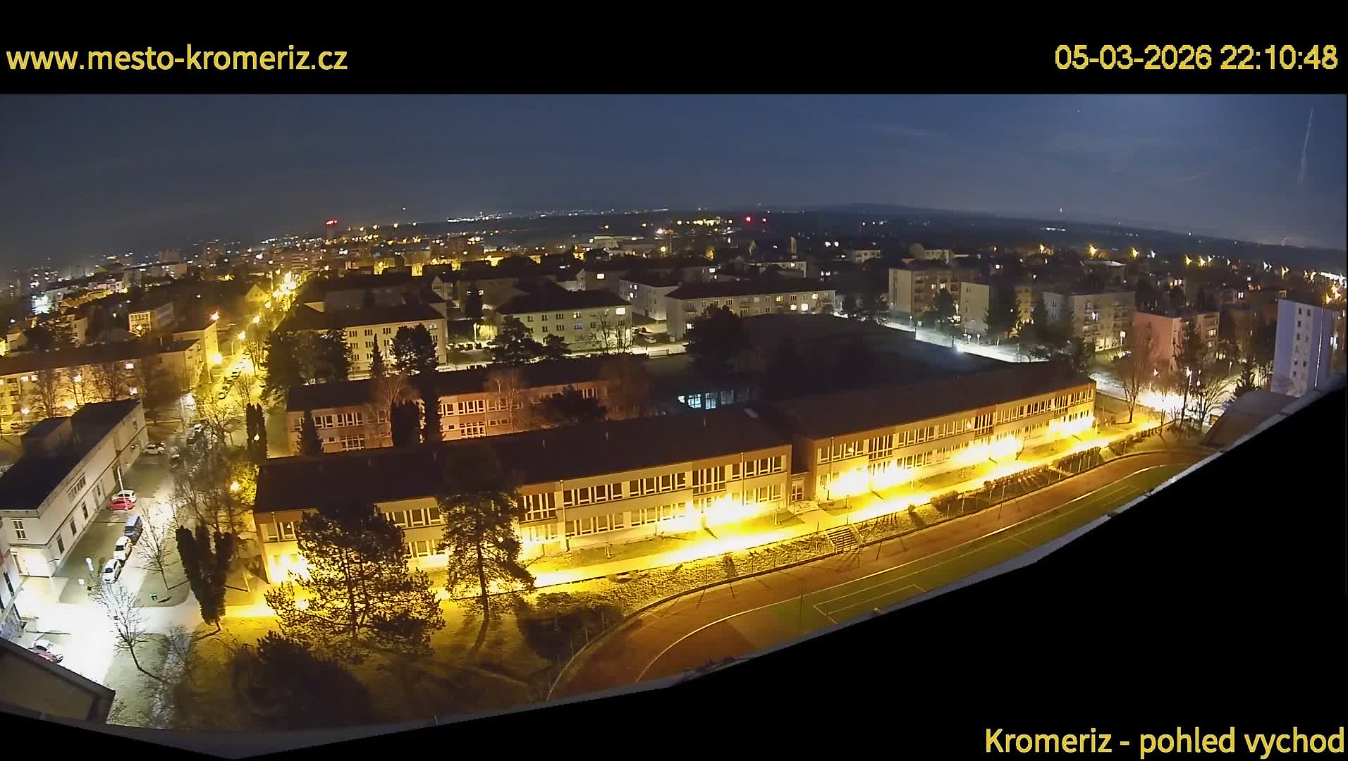Kroměříž  East View Skyline Live Cam - Kromeriz, Zlin, Czechia