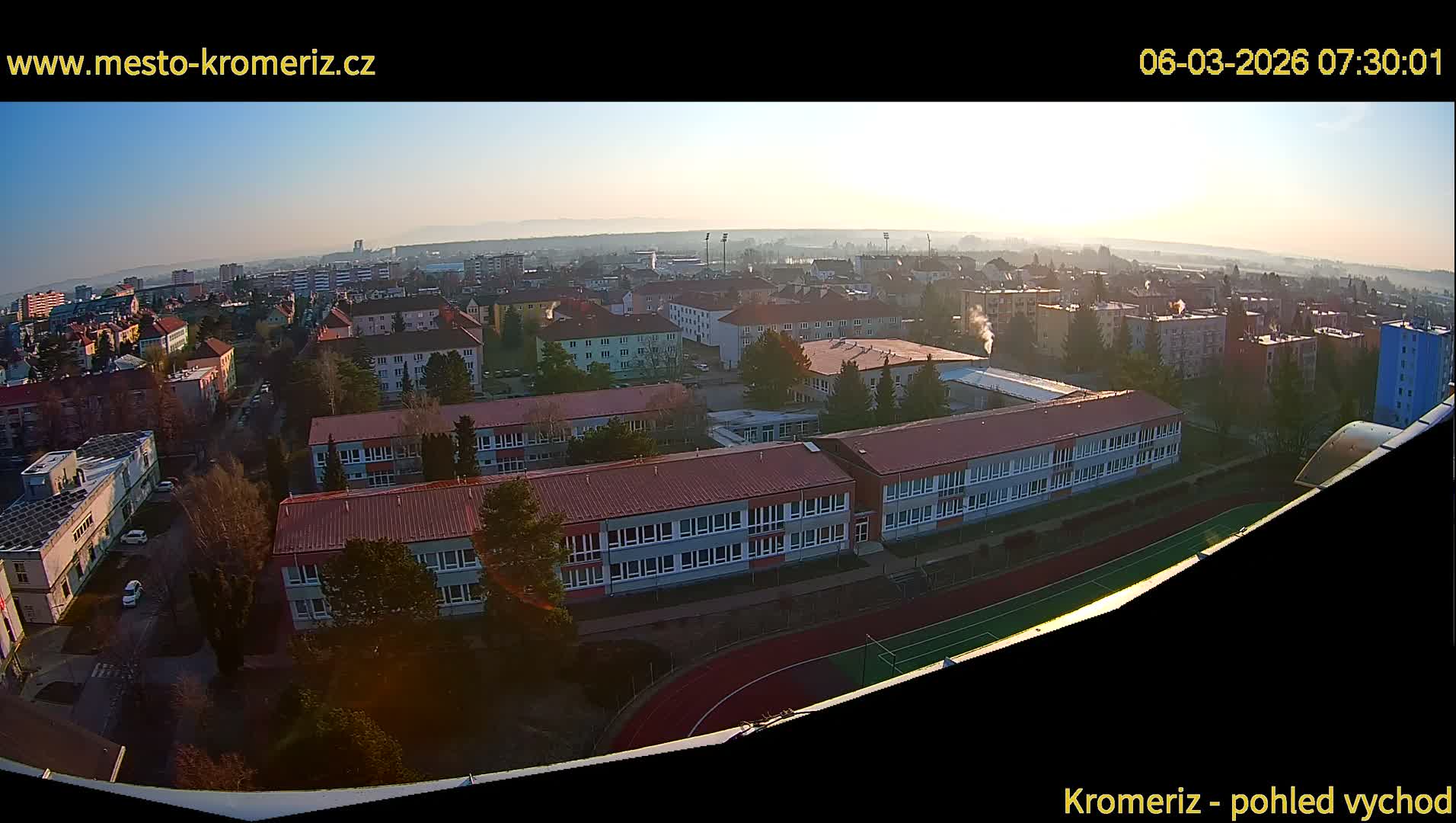 Kroměříž  East View Skyline Live Cam - Kromeriz, Zlin, Czechia