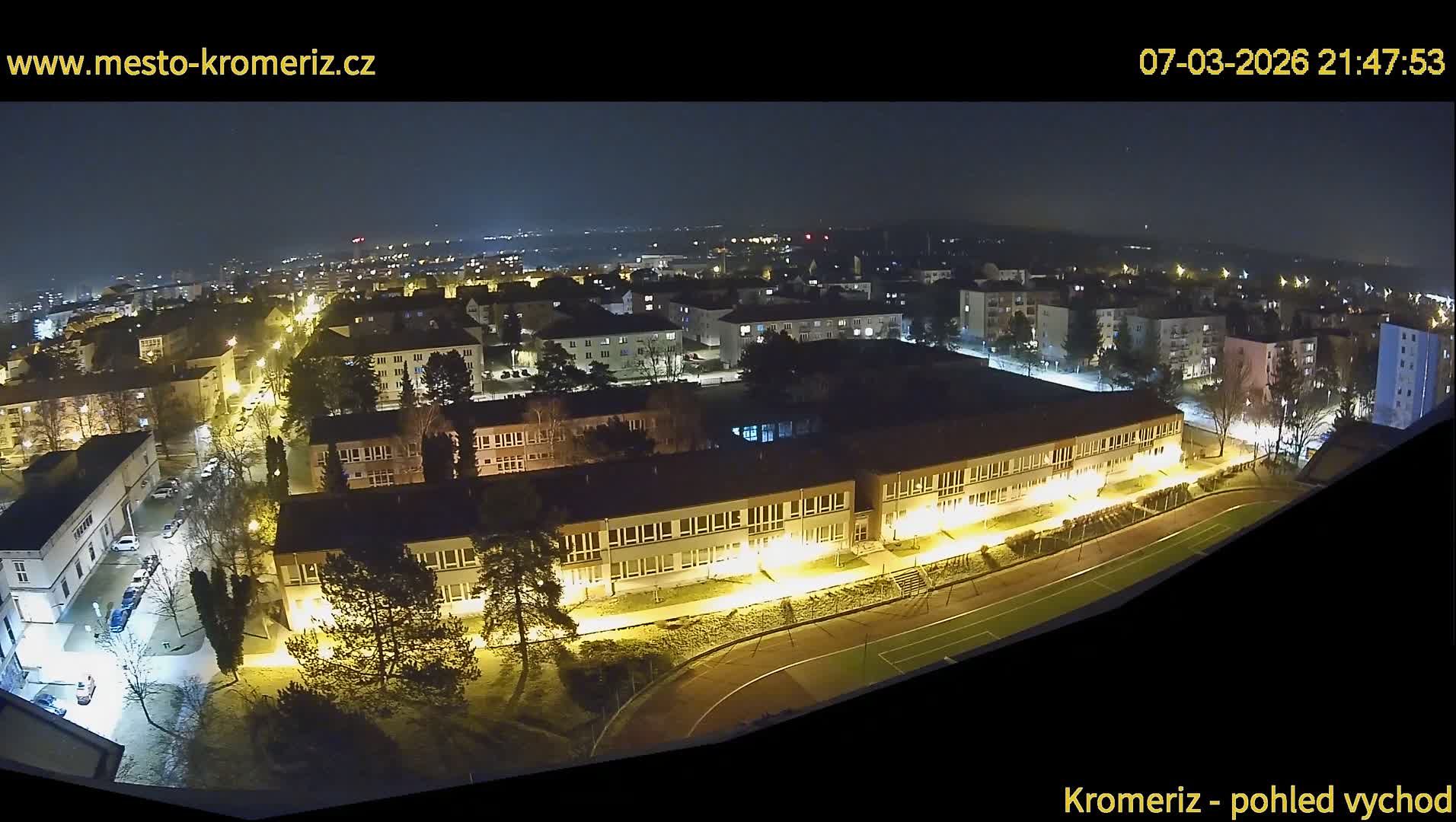 Kroměříž  East View Skyline Live Cam - Kromeriz, Zlin, Czechia