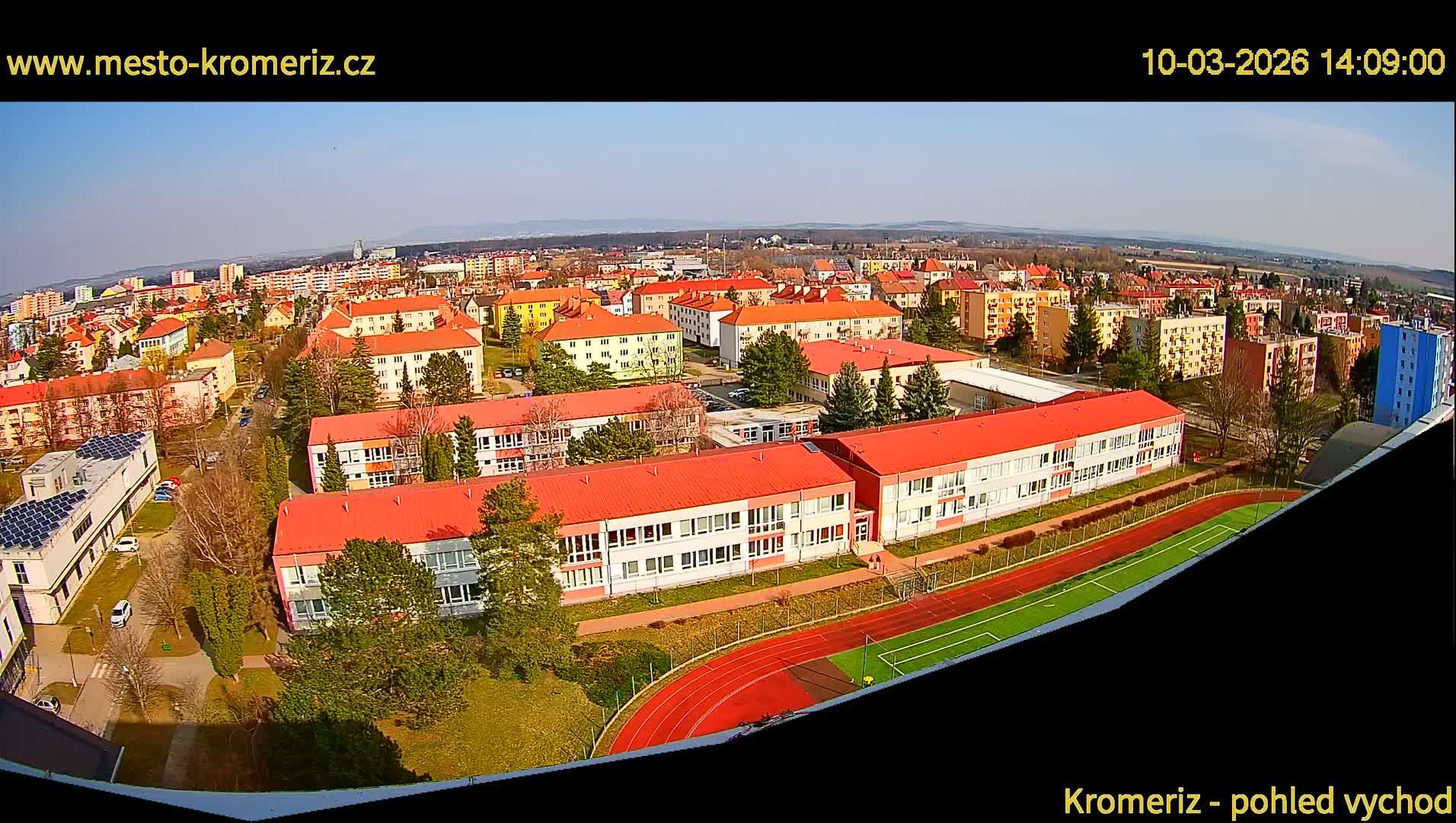 Kroměříž  East View Skyline Live Cam - Kromeriz, Zlin, Czechia