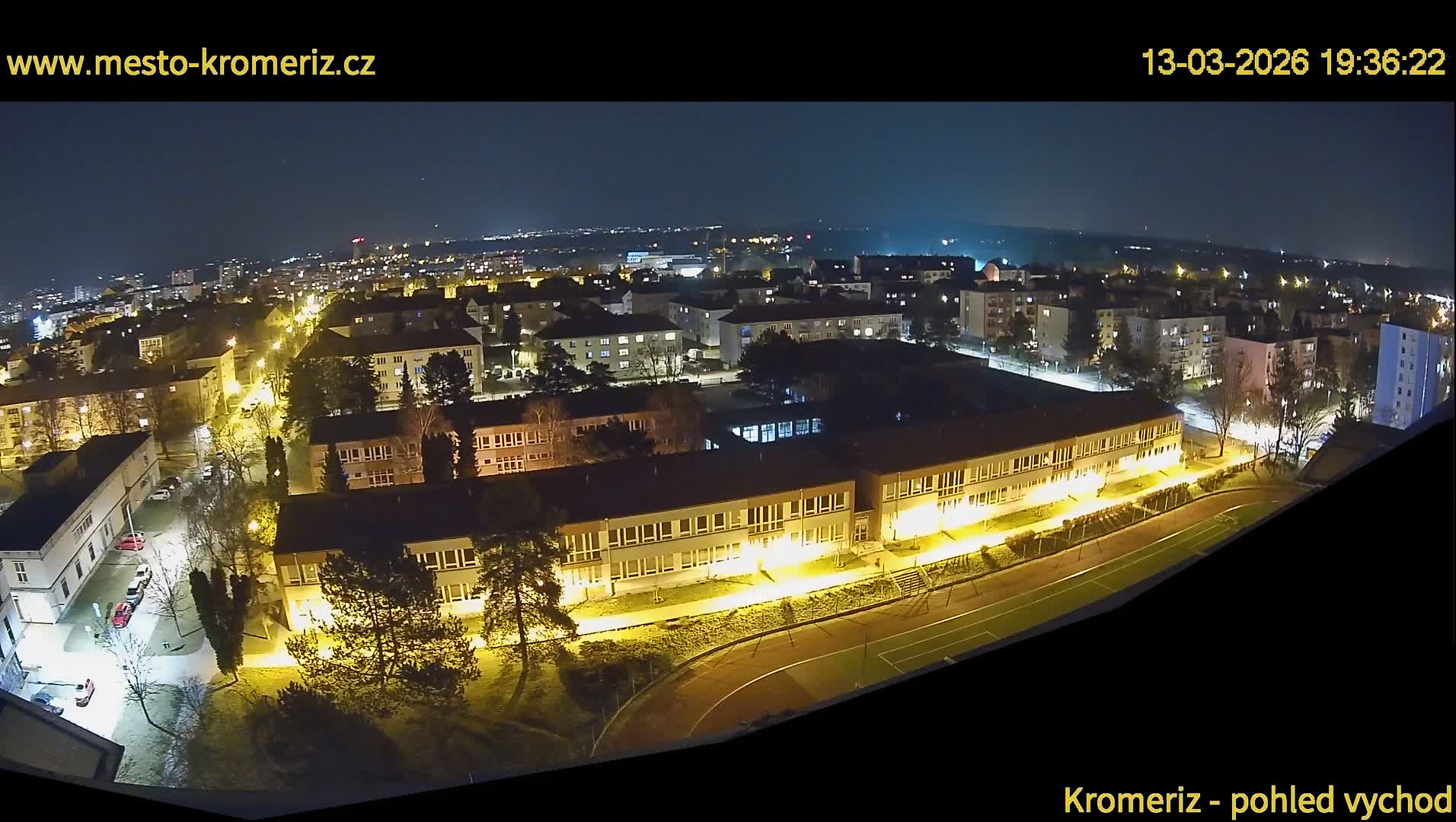 Kroměříž  East View Skyline Live Cam - Kromeriz, Zlin, Czechia