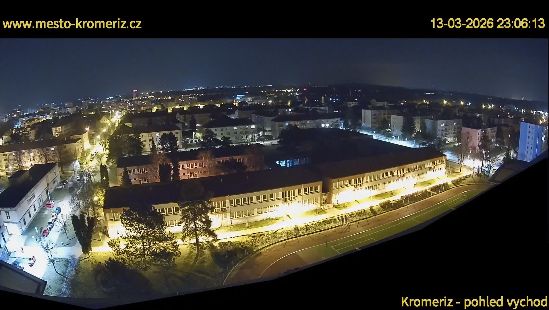 Kroměříž  East View Skyline Live Cam - Kromeriz, Zlin, Czechia
