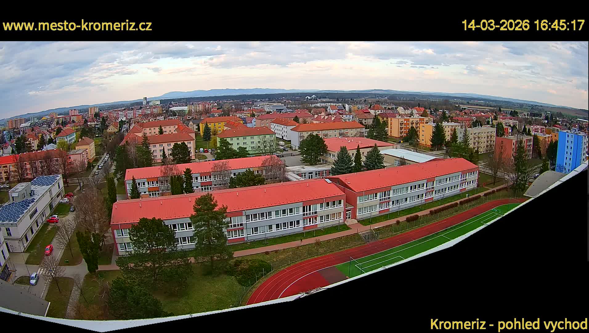 Kroměříž  East View Skyline Live Cam - Kromeriz, Zlin, Czechia