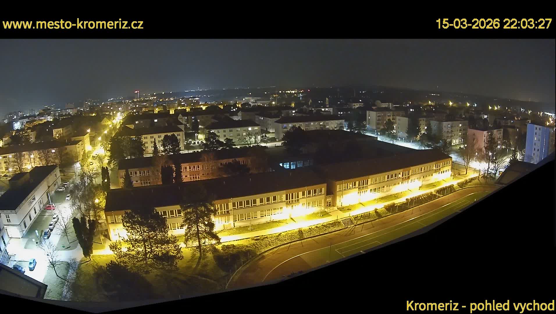 Kroměříž  East View Skyline Live Cam - Kromeriz, Zlin, Czechia