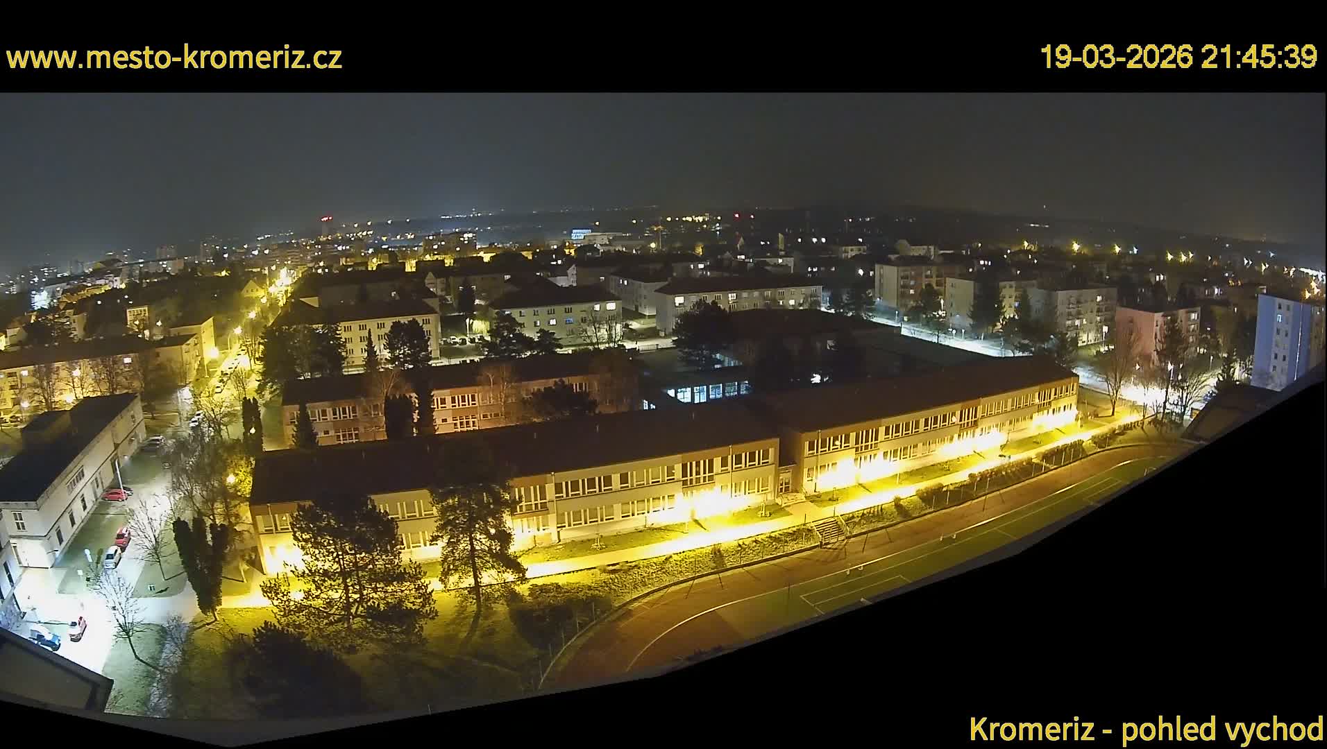Kroměříž  East View Skyline Live Cam - Kromeriz, Zlin, Czechia
