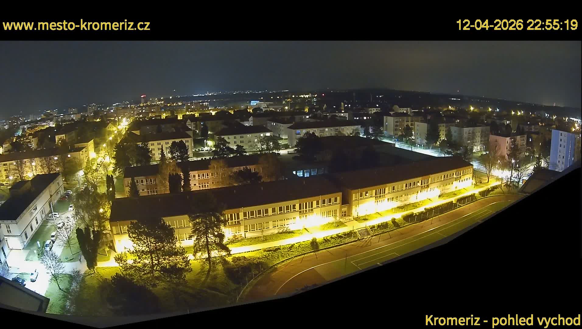 Kroměříž  East View Skyline Live Cam - Kromeriz, Zlin, Czechia
